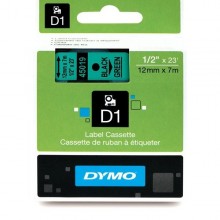 Banda laminata Dymo DY45019, 12mmx7m, negru pe verde, S0720590