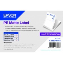 Etichete Epson, plastic (PE) mat, top perforat, 203mm x 305mm, 500 et./pachet