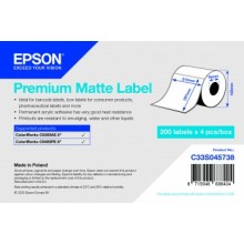 Role etichete Epson, hartie premium mat, 210 x 297 mm, 200 et./rola