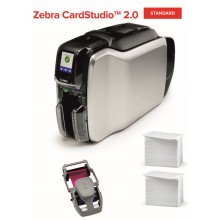 Imprimanta de carduri Zebra ZC300, single side, Ethernet, display, kit