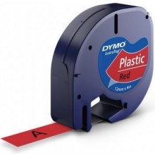 Banda Dymo Letratag DY91203 12mm, plastic rosu