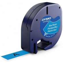Banda Dymo Letratag DY91225 12mm, plastic albastru