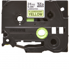 Banda de etichete Brother 24mmx5m, negru pe galben fluorescent, TZEC51