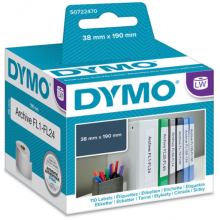 Etichete Dymo LabelWriter DY99018 39x190mm, hartie alba, biblioraft 50mm, S0722470