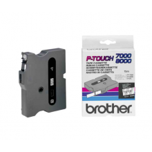 Banda de etichete Brother 12mmx15m, negru pe transparent, TX131