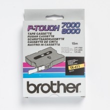 Banda de etichete Brother 6mmx15m, negru pe galben, TX611