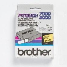 Banda de etichete Brother 18mmx15m, negru pe galben, TX641