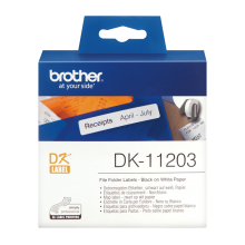 Banda de etichete Brother 17mmx87mm, 300 et./rola, negru pe alb, DK11203