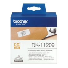 Banda de etichete Brother 29mmx62mm, 800 et./rola, negru pe alb, DK11209