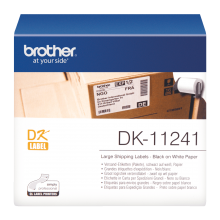Banda de etichete Brother 102mmx152mm, 200 et./rola, negru pe alb, DK11241
