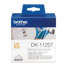 Banda de etichete Brother 58mm diametru, 100 et./rola, negru pe alb, DK11207
