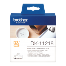 Banda de etichete Brother 24mm diametru, 1000 et./rola, negru pe alb, DK11218
