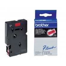 Banda de etichete Brother 9mmx7.7m, negru pe rosu, TC491