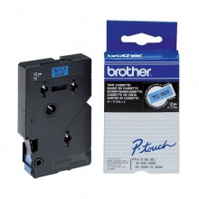 Banda de etichete Brother 12mmx7.7m, negru pe albastru, TC501