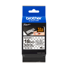 Banda de etichete Brother 18mmx8m, negru pe alb, TZESE4
