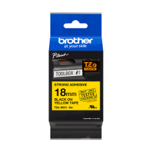 Banda de etichete Brother 18mmx8m, negru pe galben, TZES641