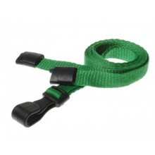 Snur textil 10 mm, verde, catarama, carlig plastic