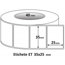Etichete ET 35x25mm, diam 40mm, 1000 buc./rola