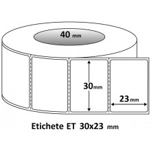 Etichete ET 30x23mm, diam 40mm, 1600 buc./rola