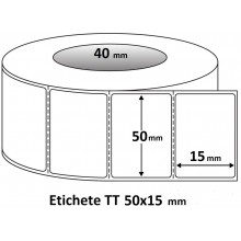 Etichete TT 50x15mm, diam 40mm, 2000 buc./rola