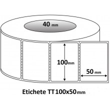 Etichete TT 100x50mm, diam 40mm, 770 buc./rola