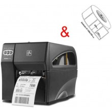 Pachet complet pentru printarea etichetelor autoadezive AWB de colete, Zebra ZT220 DT
