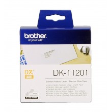 Banda de etichete Brother 29mmx90mm, 400 et./rola, negru pe alb, DK11201