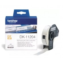 Banda de etichete Brother 17mmx54mm, 400 et./rola, negru pe alb, DK11204