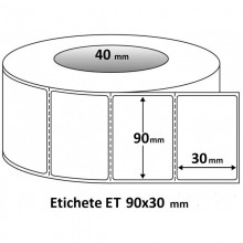 Etichete ET 90x30mm, diam 40mm, 1255 buc./rola