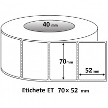 Rola etichete ET 70x52mm, diam 40mm, 1000 buc./rola