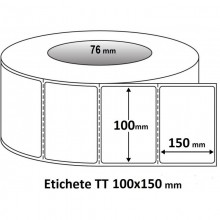 Rola etichete TT 100x150mm, diam 76mm, 960 buc./rola