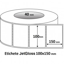 Rola etichete Jetgloss 100x150mm, diam 40mm, 250 buc./rola, inkjet